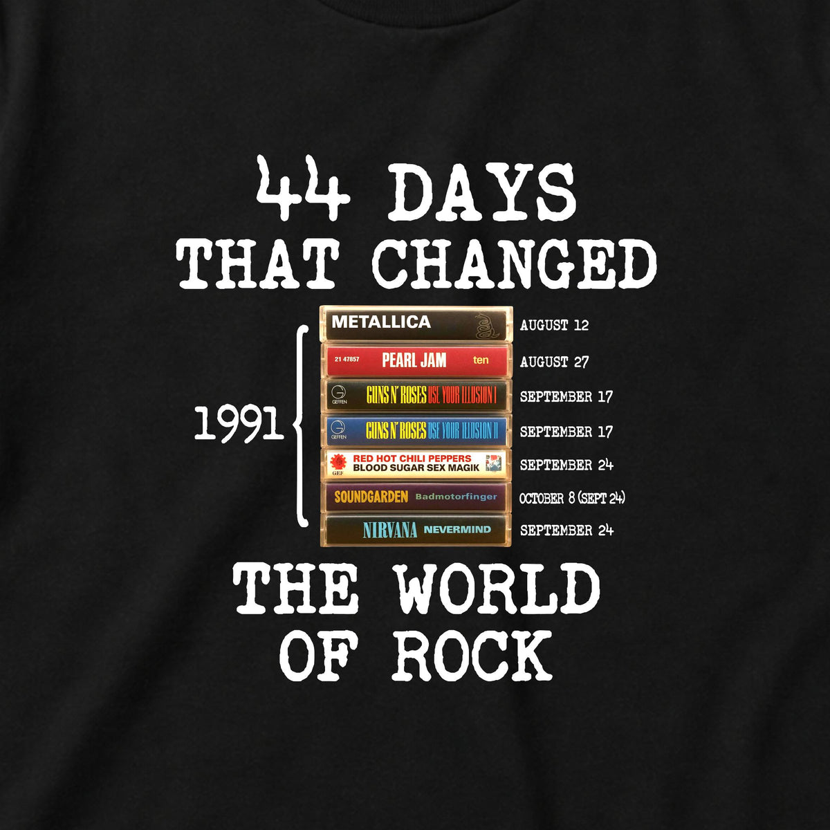 Camiseta 44 Days - 1991